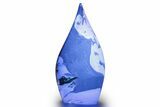 Polished Indonesian Blue Amber Flame #383358-1
